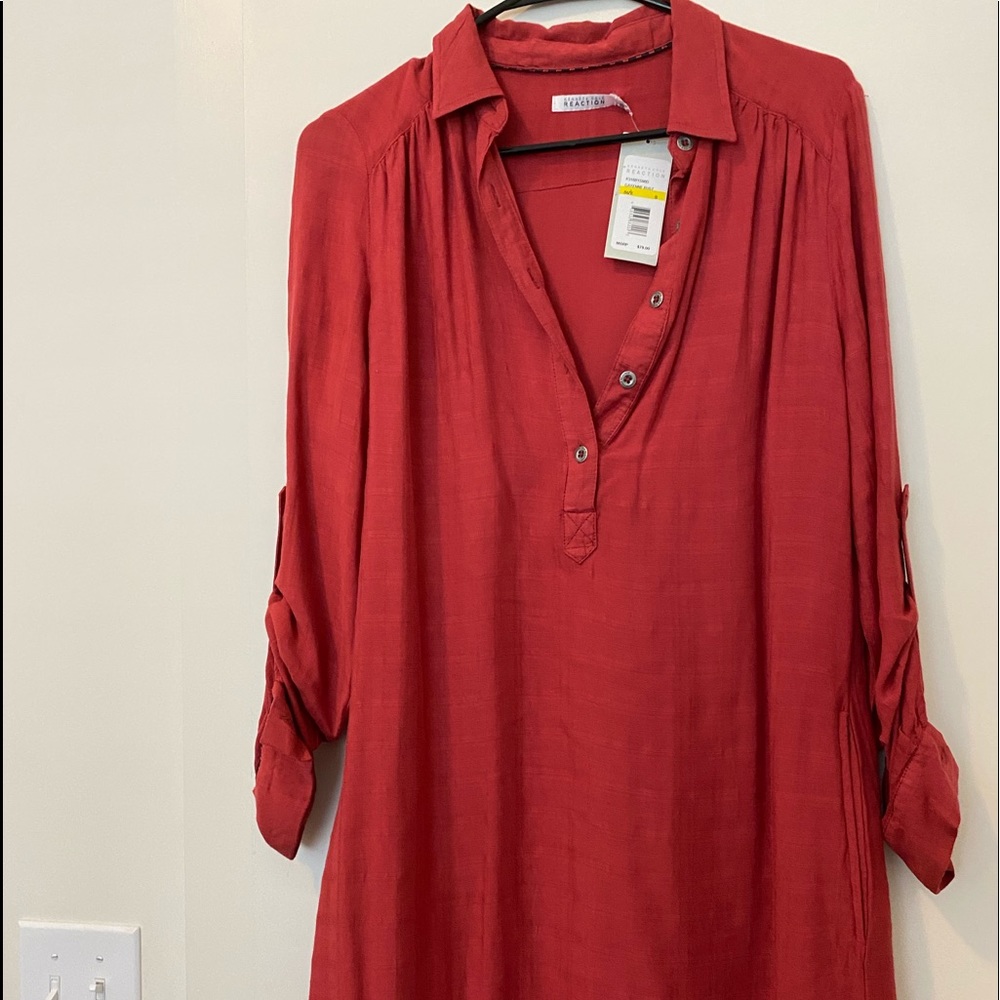 Kenneth Cole Reaction, Cayenne Rust dress S - NWT